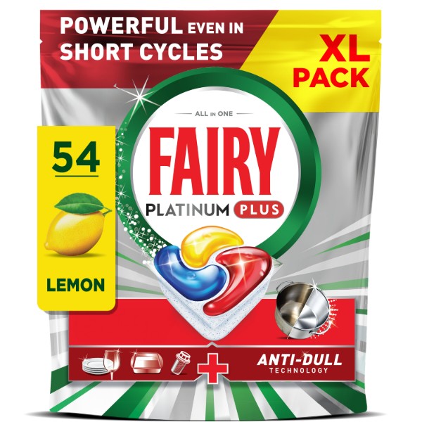 Фото - Таблетка для посудомоечной машины Fairy Fairy Platinum Plus Всё-в-1, 54 шт