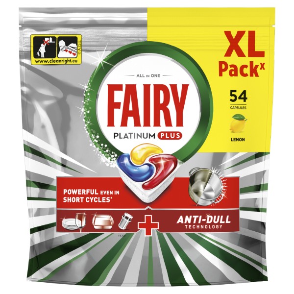 Фото - Таблетка для посудомоечной машины Fairy Fairy Platinum Plus Всё-в-1, 54 шт