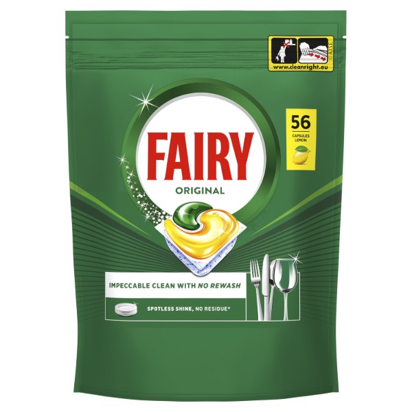 Фото - Таблетка для посудомийної машини Fairy Original All In One Лимон 56 шт