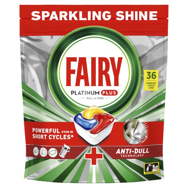 Фото - Таблетка для посудомийної машини Fairy Platinum Plus All in one Лимон 36шт