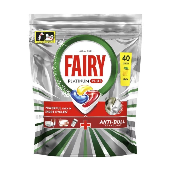 Фото - Капсулы для посудомоечных машин Fairy Platinum Plus Все-в-1, 40 шт