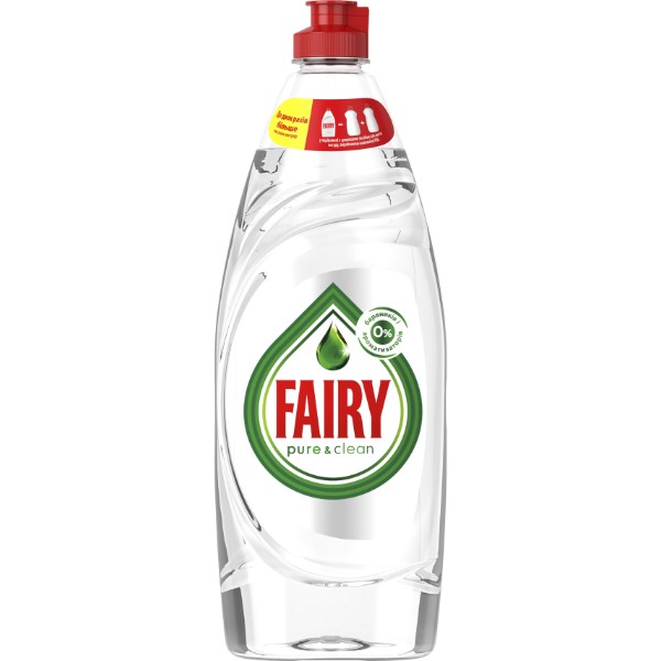 Фото - Засіб для ручного миття посуду Fairy Pure & Clean 650 мл