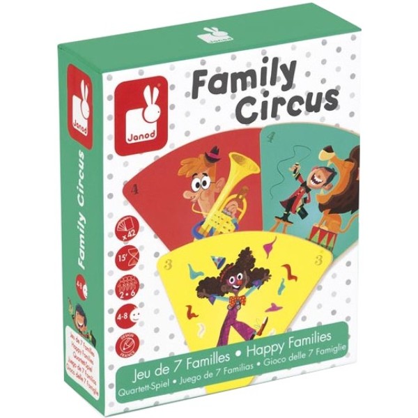 Фото - Настольная игра Janod Happy Families Цирк (J02755)