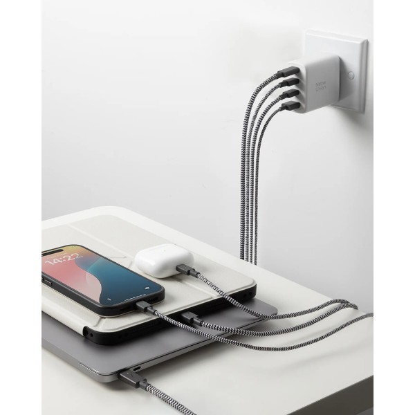 Фото - Сетевое зарядное устройство Native Union Fast GaN Charger PD 100W White (FAST-PD100-WHT-EU)