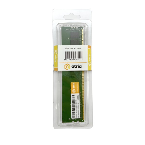 Фото - Пам'ять DDR ATRIA 8Gb DDR4 3200MHz  (UAT43200CL22K1/8)