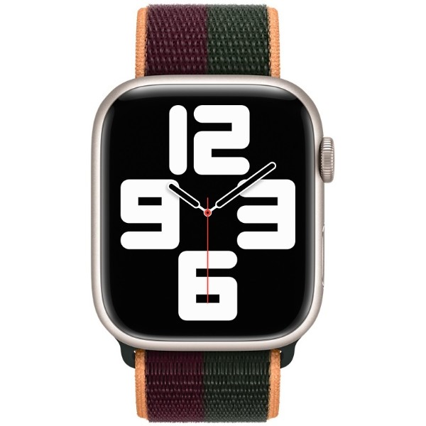 Фото - Ремінець для смарт-годинника Apple 41mm Dark Cherry/Forest Green Sport Loop - Regular (ML2R3ZM/A)