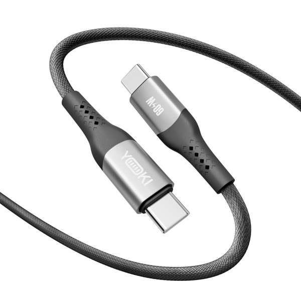 Фото - Кабель синхронізації даних YOKI SOLID Type-C to Type-C 60W 2m Black (YK-SO15)