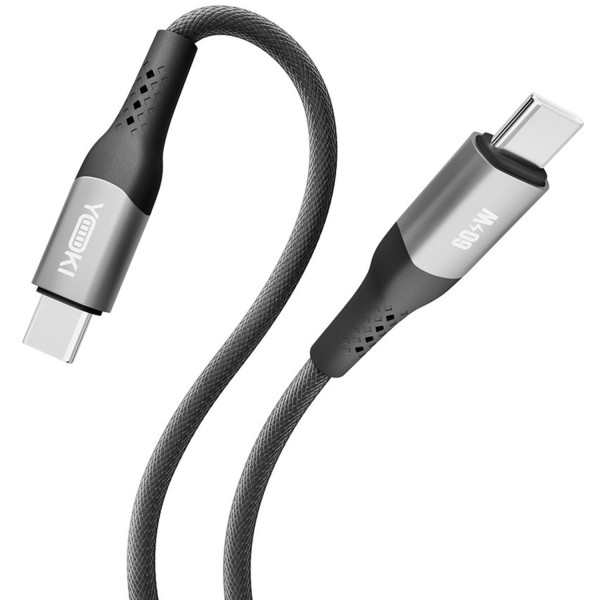 Фото - Кабель синхронізації даних YOKI SOLID Type-C to Type-C 60W 2m Black (YK-SO15)