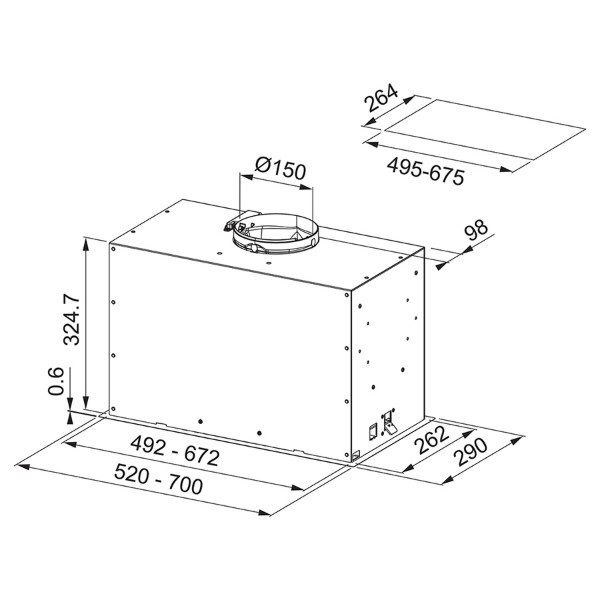 Фото - Вытяжка встраиваемая Franke Box Flush EVO Black (FBFEBKMATTA70)