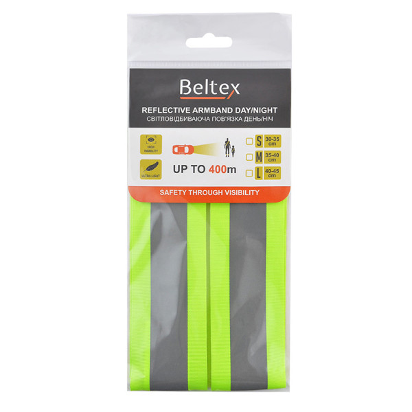 Фото - Світловідбивна стрічка Beltex L 40-45 см Yellow (BX70420)