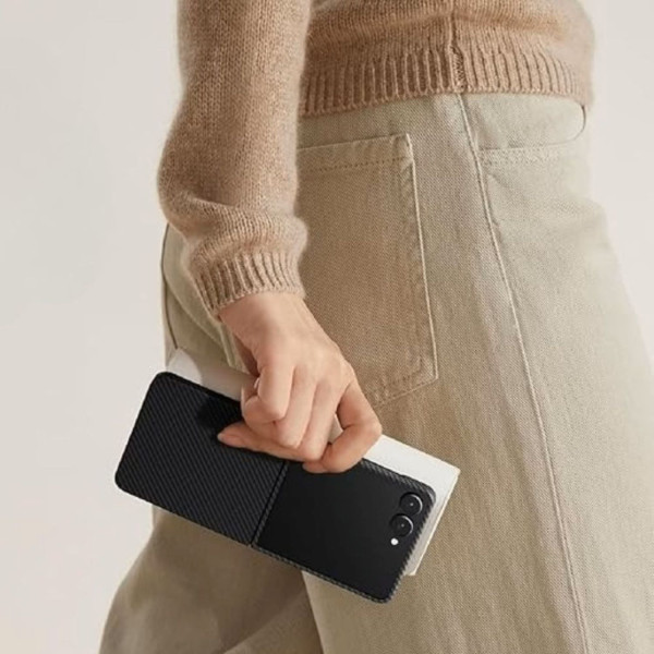 Фото - Чохол для смартфону Pitaka Ultra-Slim Case Twill Black/Grey for Samsung Galaxy Z Flip 7 (FBFLIP7)