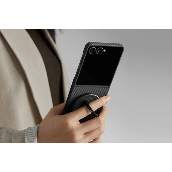 Фото - Чохол для смартфону Pitaka Ultra-Slim Case Twill Black/Grey for Samsung Galaxy Z Flip 7 (FBFLIP7)