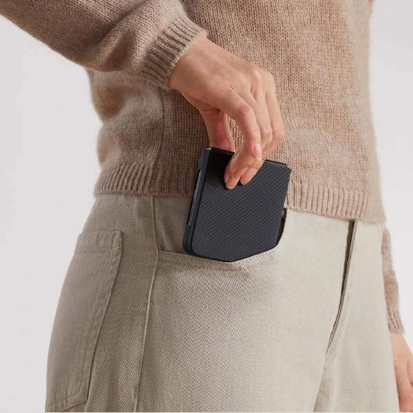 Фото - Чохол для смартфону Pitaka Ultra-Slim Case Twill Black/Grey for Samsung Galaxy Z Flip 7 (FBFLIP7)