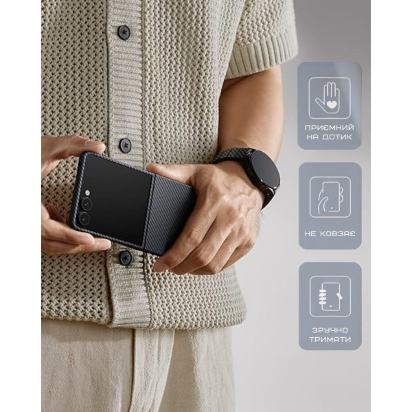 Фото - Чохол для смартфону Pitaka Ultra-Slim Case Twill Black/Grey for Samsung Galaxy Z Flip 7 (FBFLIP7)