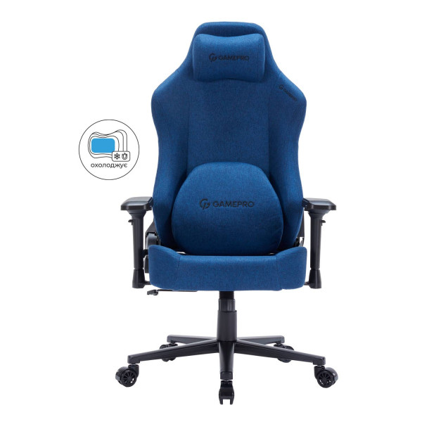 Фото - Крісло для геймерів GamePro FGC750DB Size L Fabric Dark Blue