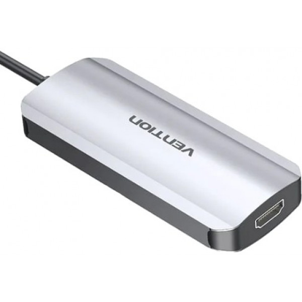 Фото - Хаб USB Vention USB 3.1 Type-С HDM/USB 3.0х3//PD 100W (THFHB)