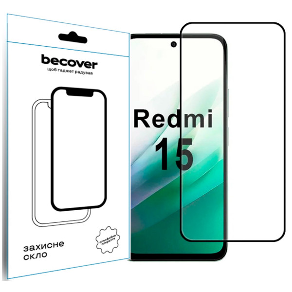 Фото - Захисне скло для смартфону BeCover for Xiaomi Redmi 15 Black (713905)
