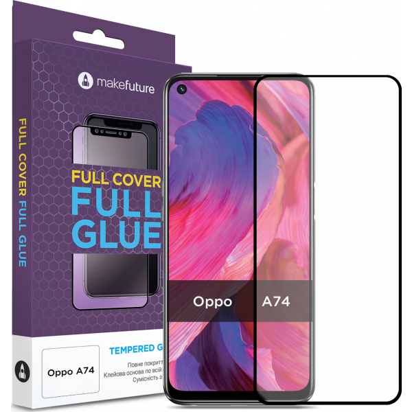Фото - Защитное стекло для смартфона MakeFuture Full Cover Full Glue Oppo A74 (MGF-OPA74)