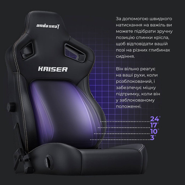 Фото - Крісло для геймерів Anda Seat Kaiser 4 Size XL Black Linen Fabric (AD12YDDC-XLL-20-B-CF)