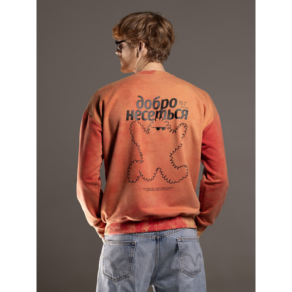 Фото - Свитшот Comfy "тай дай" оранжевый L/XL
