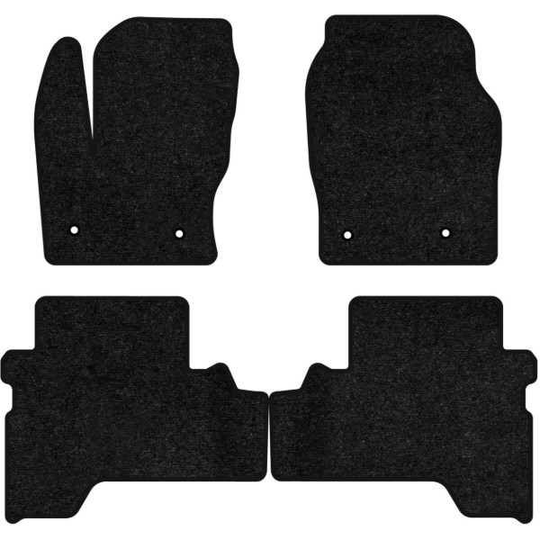 Фото - Килимки ворсові в салон авто EVAtech Standard для Ford C-Max Hybrid (C344) (4 clips) 2010-2019 2 покоління Minivan USA чорний кант FD14034PC4FC4VEB