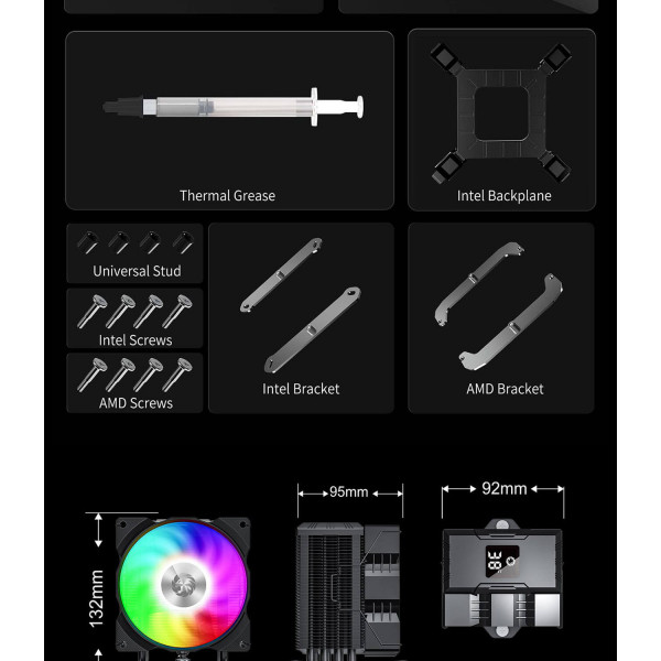 Фото - Процесорний кулер Gamemax Gamma 90 Digital BK