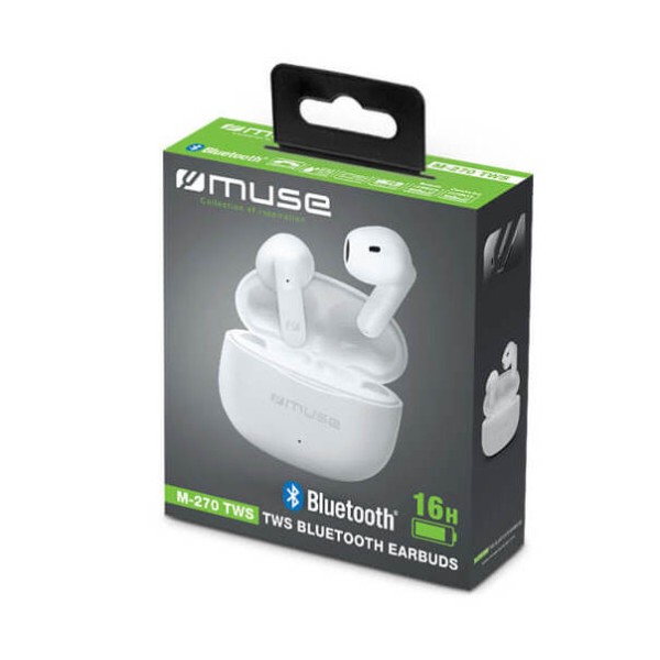 Фото - Навушники вкладиші бездротові TWS Muse M-270 TWS White