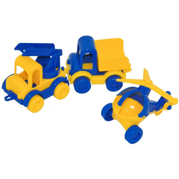 Фото - Базовий ігровий транспорт для малюка Tigres Набір авто "Kid cars" патріотичний 3 шт. (39996)