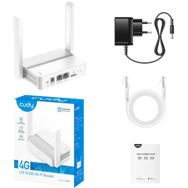 Фото - Маршрутизатор интернет WiFi4+4G Cudy LT300