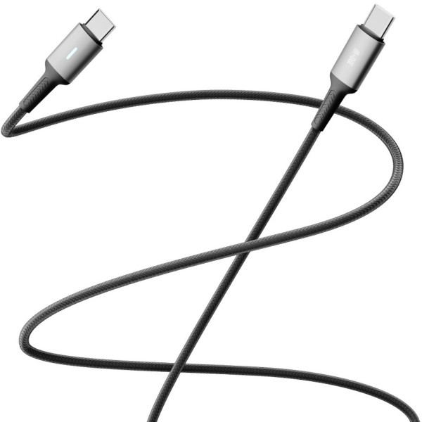 Фото - Кабель YOKI POWER Type-C to Type-C 100W 2m Black (YK-PO70)