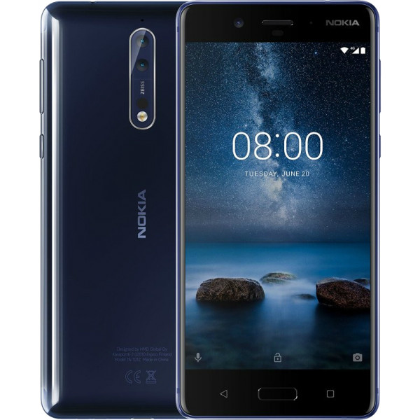Фото - Смартфон Nokia 8 Dual Sim Tempered Blue