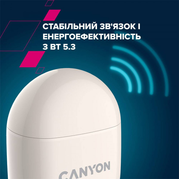 Фото - Наушники вкладыши беспроводные TWS Canyon TWS-6 (CNS-TWS6BE) Beige