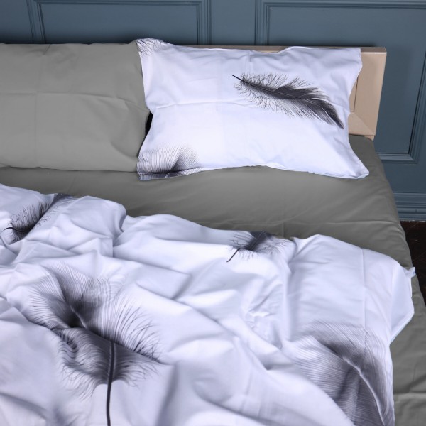 Фото - Комплект постільної білизни MirSon 143х210 см 22-1400 Feather Touch Сатін (2200010566604)