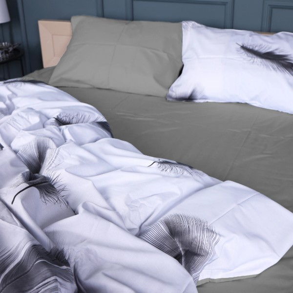 Фото - Комплект постільної білизни MirSon 143х210 см 22-1400 Feather Touch Сатін (2200010566604)