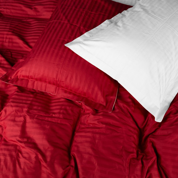 Фото - Комплект постільної білизни дитячий MirSon Satin Stripe 30-0018 + 30-0001 Feinarina 110х140 (2200005247280)