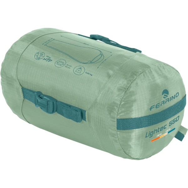 Фото - Спальний мішок Ferrino Lightec 550 +20°C Green (86153QVV)