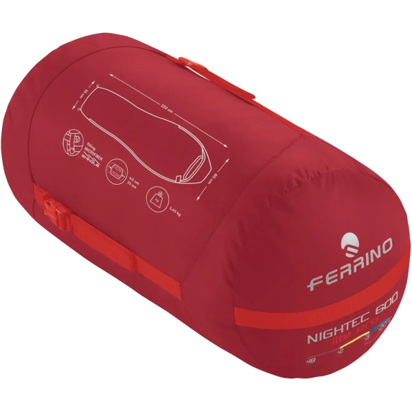 Фото - Спальний мішок Ferrino Nightec Lite Pro 600M -3°C Red (86708NRR)