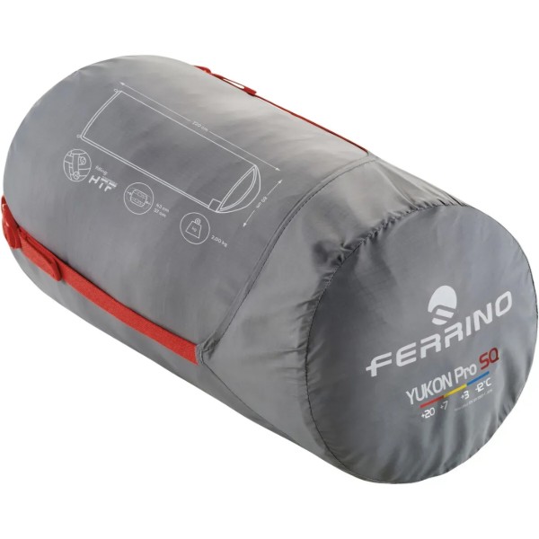 Фото - Спальний мішок Ferrino Yukon Pro SQ +3°C Red (86360NRR)
