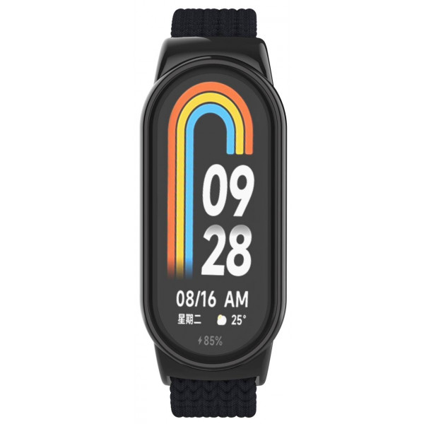 Фото - Ремінець для фітнес-браслету ArmorStandart Braided Solo Loop for Xiaomi Mi Band 9/8 Black (ARM69925)