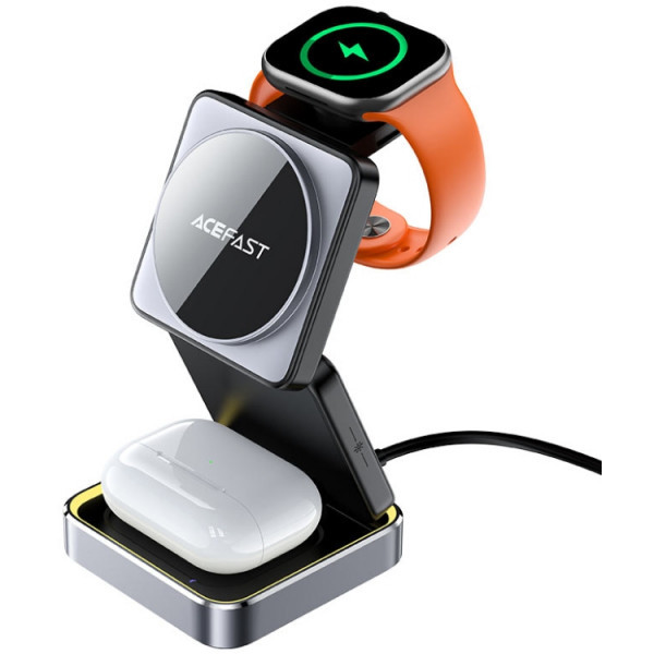 Фото - Бездротовий зарядний пристрій AceFast Wireless QI 3in1 15W E20 (6974316283478)