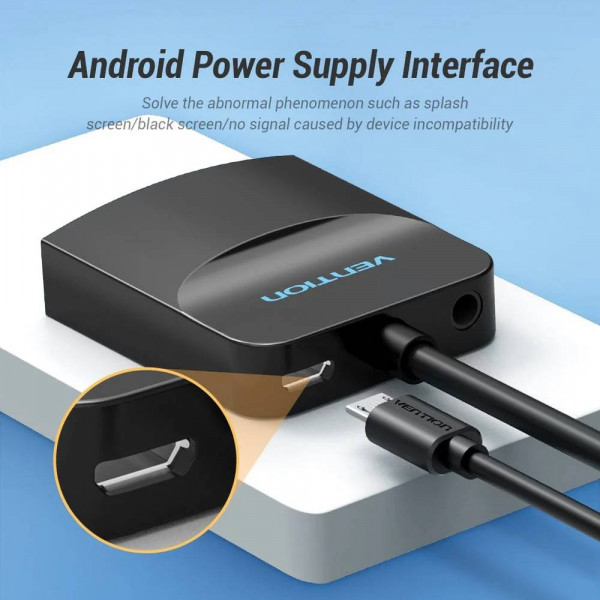 Фото - Перехідник Vention HDMI M - VGA F 0.15 м (42154)