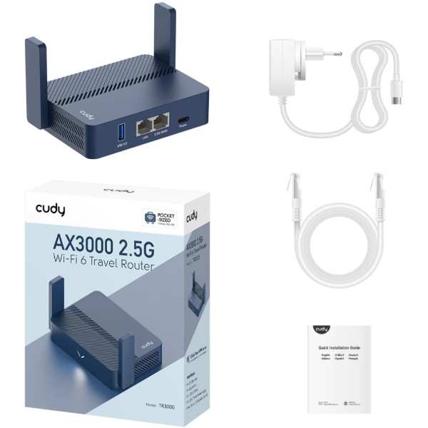 Фото - Маршрутизатор интернет WiFi6 Cudy TR3000 (73-00586)