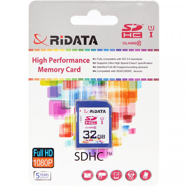 Фото - Карта пам'яті RiDATA SDHC 32GB Class 10 UHS-I (FF959224)