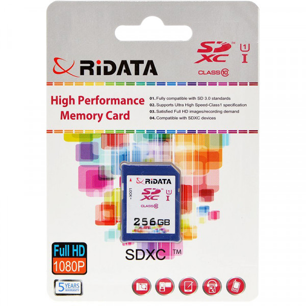 Фото - Карта пам'яті RiDATA SDXC 256GB Class 10 UHS-I (FF970342)