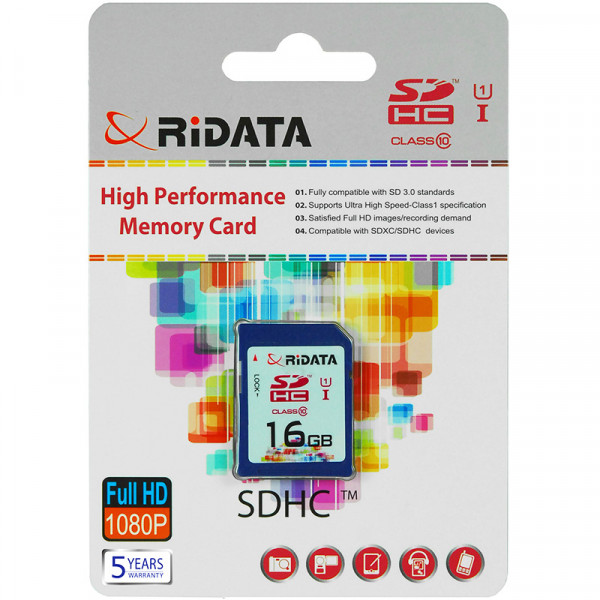 Фото - Карта пам'яті RiDATA SDHC 16GB Class 10 UHS-I (FF959217)
