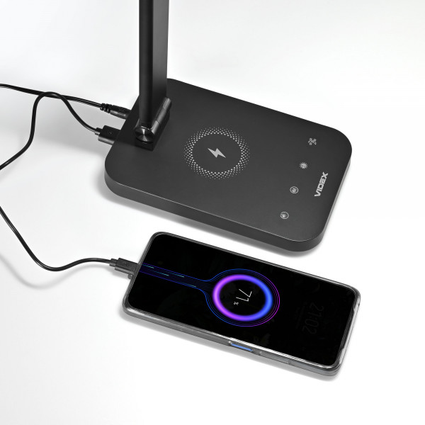 Фото - Настільна лампа Videx з бездротовою зарядкою VL-TF17B 18W 1800-6500K (27467)