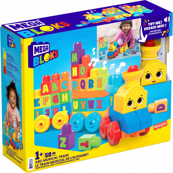 Фото - Пластиковый конструктор для малышей Mega Bloks Музыкальный паровозик (FWK22)