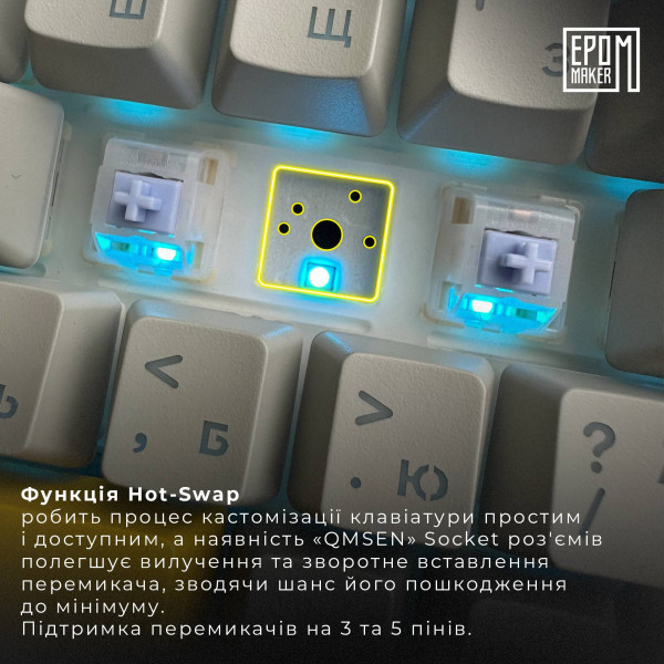 Фото - Клавіатура бездротова ігрова EPOMAKER AK820 Pro Gift Switch Hot-Swap Black (AK820-PRO-B-G)