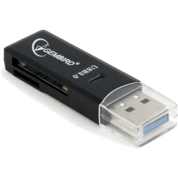 Фото - Кардридер Gembird UHB-CR3-01 USB 3.0-SD/MicroSD Black