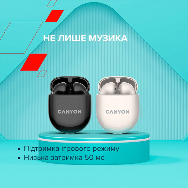 Фото - Наушники вкладыши беспроводные TWS Canyon TWS-6 (CNS-TWS6BE) Beige